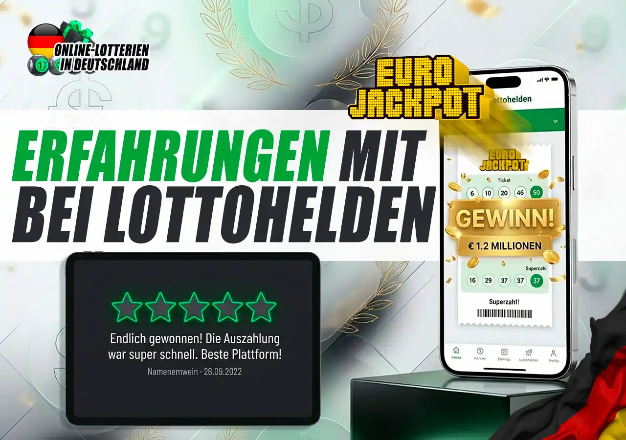 Echte Kundenbewertungen und Erfahrungen mit EuroJackpot bei Lottohelden.